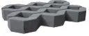 B100.0038 - TurfStone  Charcoal 06/  80mm  151/2" X 231/2"/ 80 Sq/Ft       